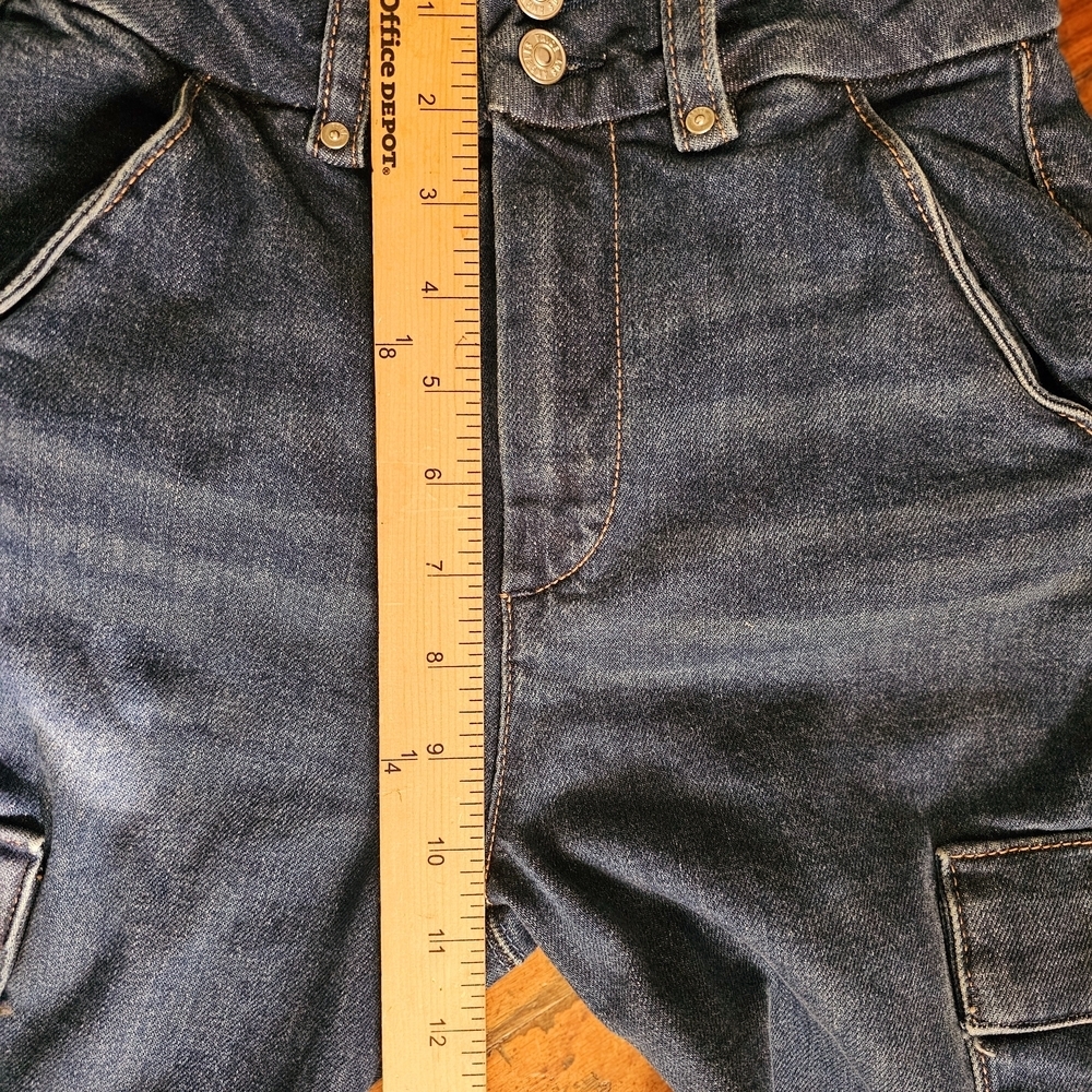 PAIGE Blue Flare Wide Leg Jeans - Picture 8 of 10